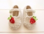 Preview: Strickanleitung - Babyschuhe - Erdbeer-Ballerinas - No.15